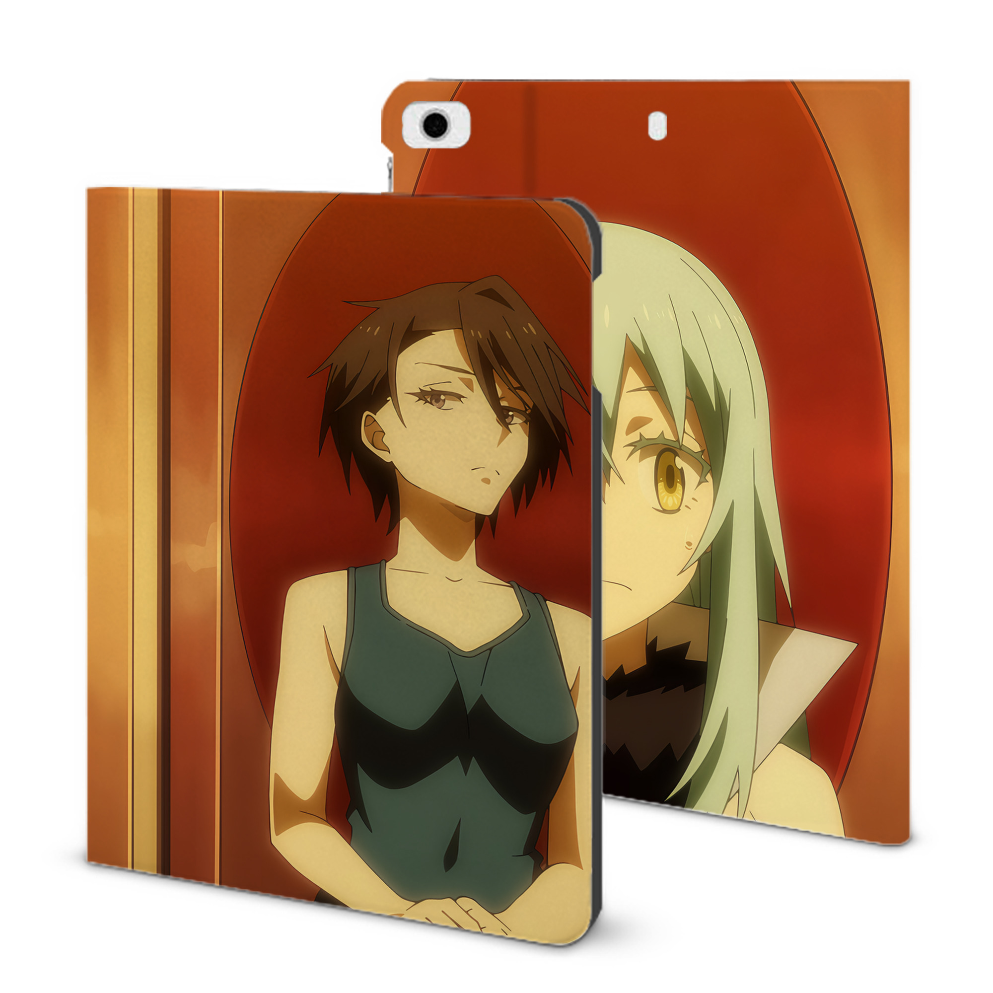 （画像用） 転スラ Regarding Reincarnated to Slime IPad ケース ブック型 PUレザー TPU 耐衝撃 軽量 薄型 ペン収納なし 全面保護 IPad 各モデル対応
